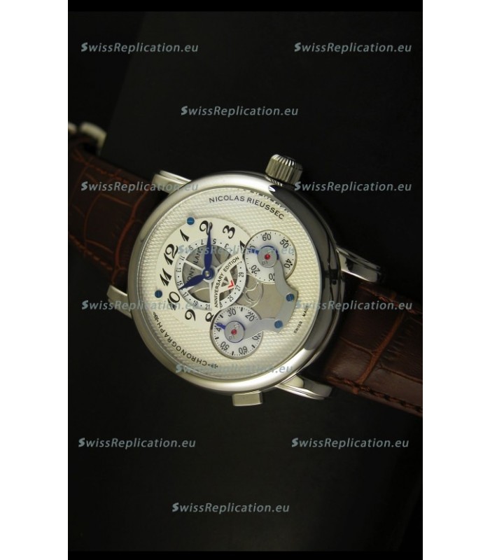 Mont Blanc Nicolas Riessec Stainless Steel Case in White Dial
