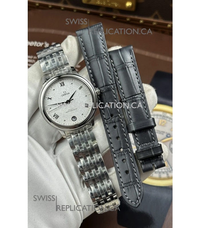 Omega De Ville Automatic 34MM White Dial Steel Case Super Clone Watch 