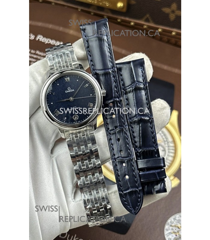 Omega De Ville Automatic 34MM Blue Dial Steel Case Super Clone Watch 
