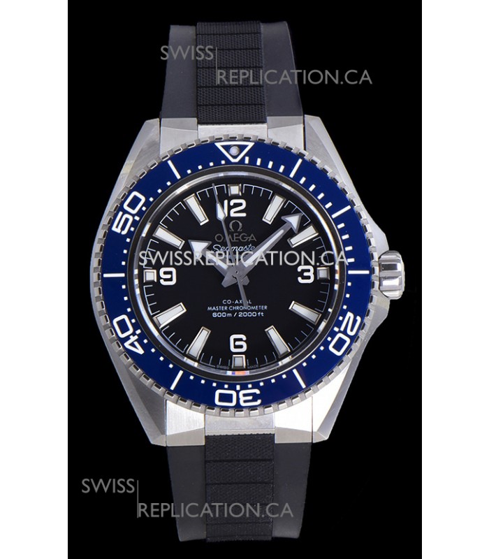 Omega Seamaster Planet Ocean Blue Bezel Rubber Strap 42MM Super Clone Watch 