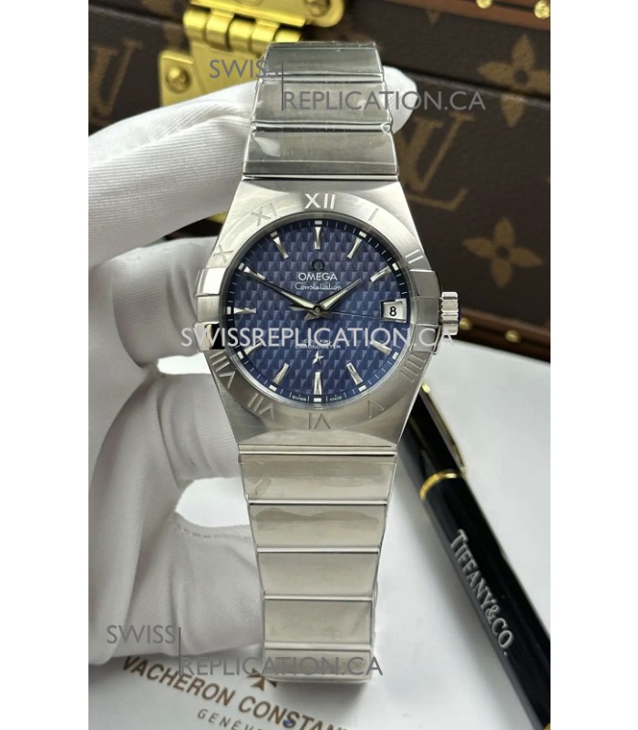 Omega Co-Axial Constellation 38MM 904L Steel Blue Dial Super Clone Watch 