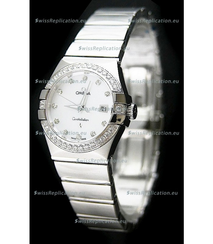 Omega Constellation Ladies Swiss Automatic Watch in White Dial - 1:1 Mirror Replica 