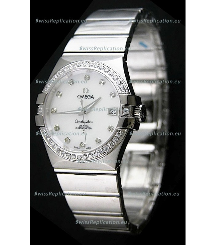 Omega Constellation Mens Swiss Automatic Watch in Steel Casing -- 1:1 Mirror Replica 