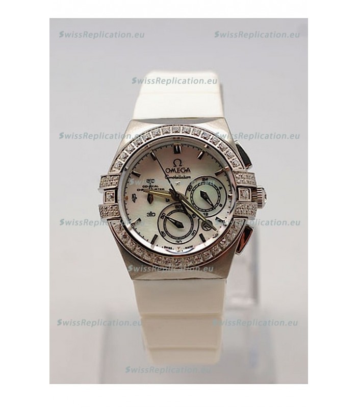 Omega Constellation Ladies Chronograph Replica Watch - 35MM