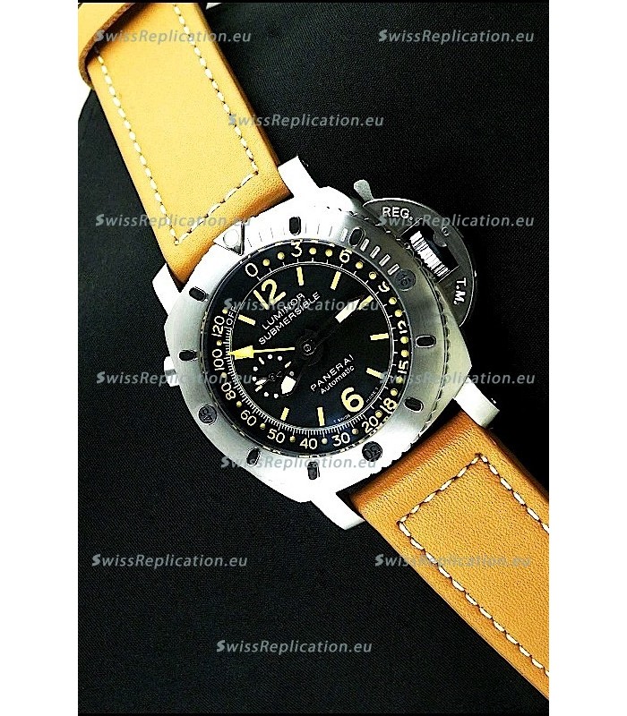 Panerai Luminor Submersible Swiss Automatic Watch in Black Dial