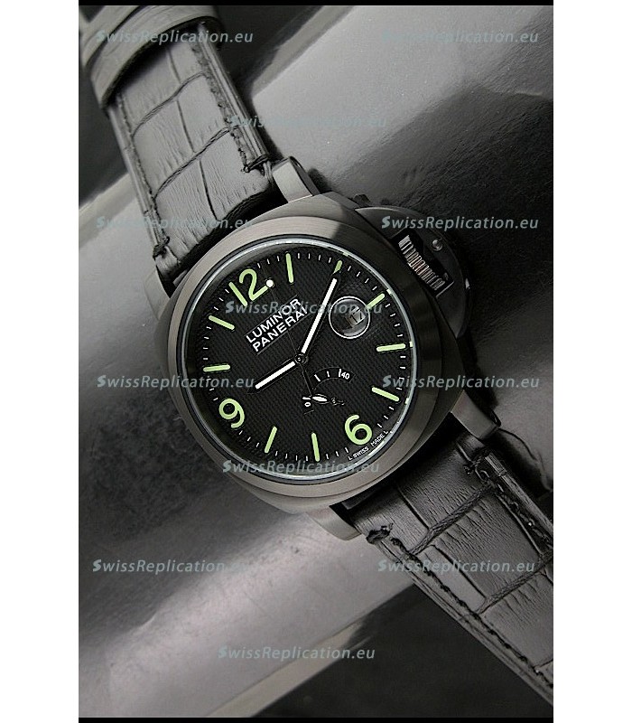 Panerai Luminor Power Reserve Japanese Automatic Watch in Black