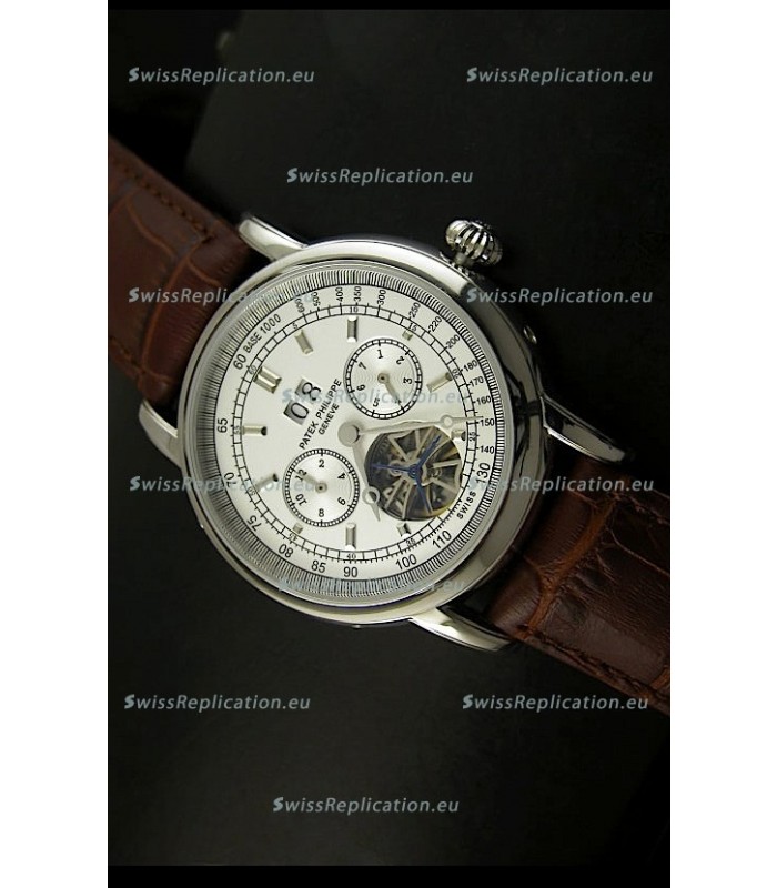 Patek Philippe Complications Tourbillon Japanese Replica Watch in Steel