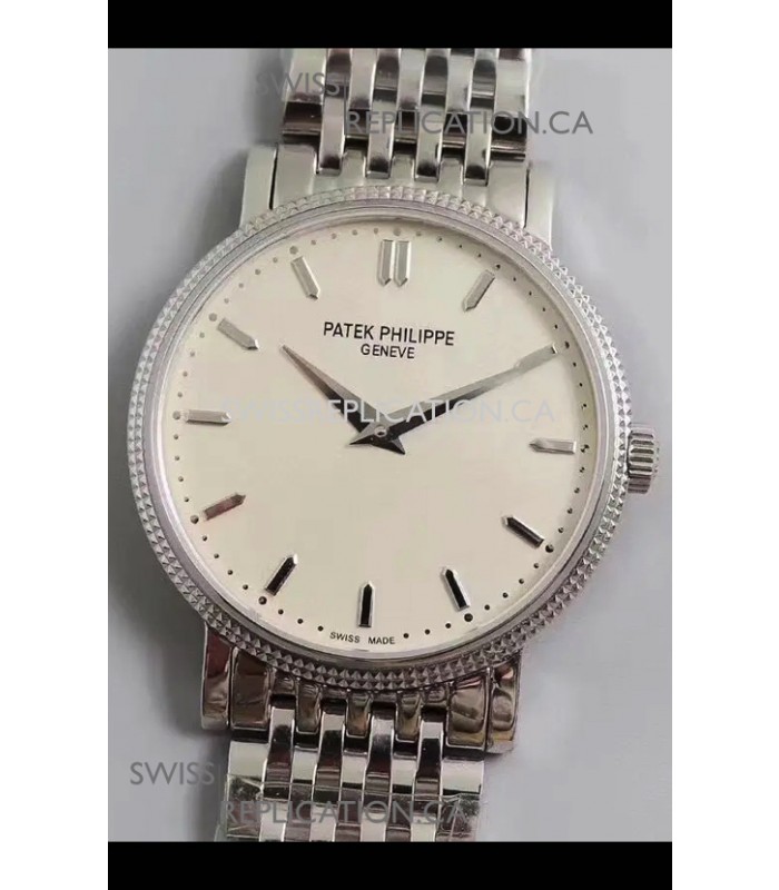 Patek Philippe Calatrava 5120G Stainless Steel White Dial Super Clone Watch 