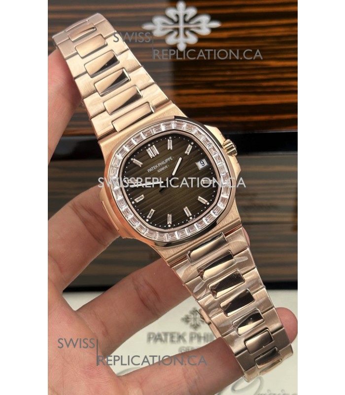 Patek Philippe Nautilus 5723 Brown Dial Rose Gold Super Clone Watch 