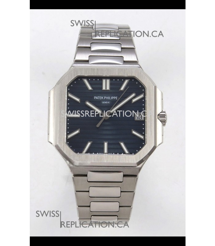 Patek Philippe Cubitus 7128 904L Steel Casing Black Dial Swiss Replica Watch