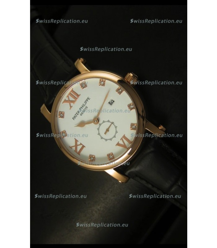 Patek Philippe Calatrava Rose Gold Diamonds Hour Markers