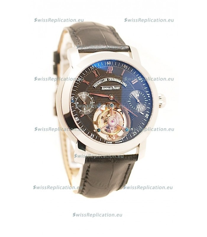 Audemars Piguet Jules Audemars Tourbillon Chronograph Swiss Watch in Black