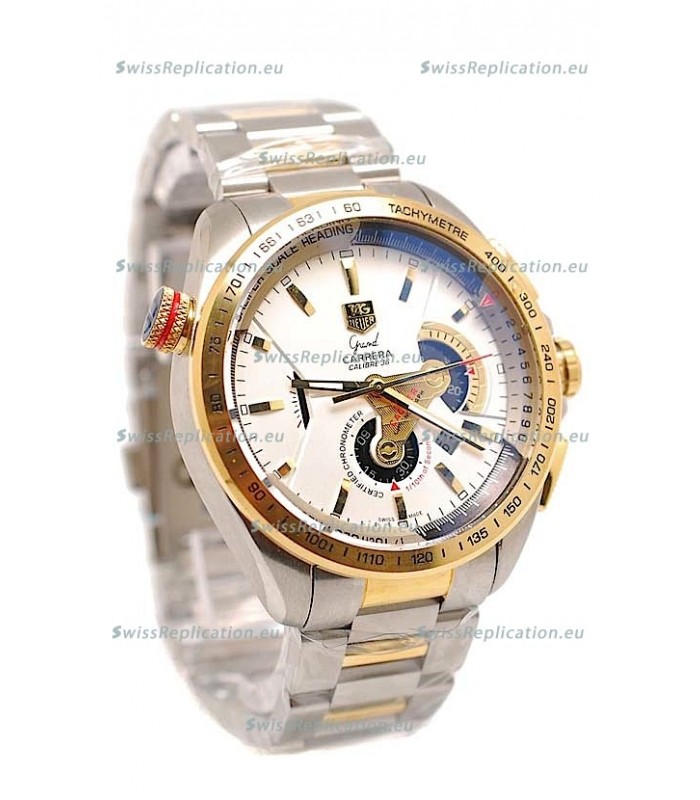 Tag Heuer Grand Carrera Calibre 36 Japanese Replica Two Tone Gold Watch