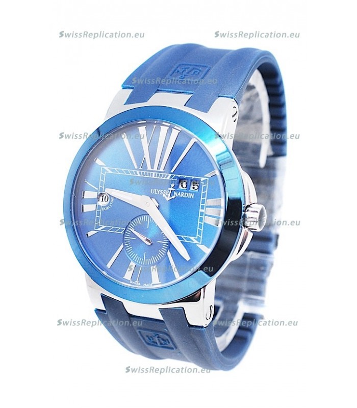 Ulysse Nardin Executive Dual Time Japanese Replica Blue Watch