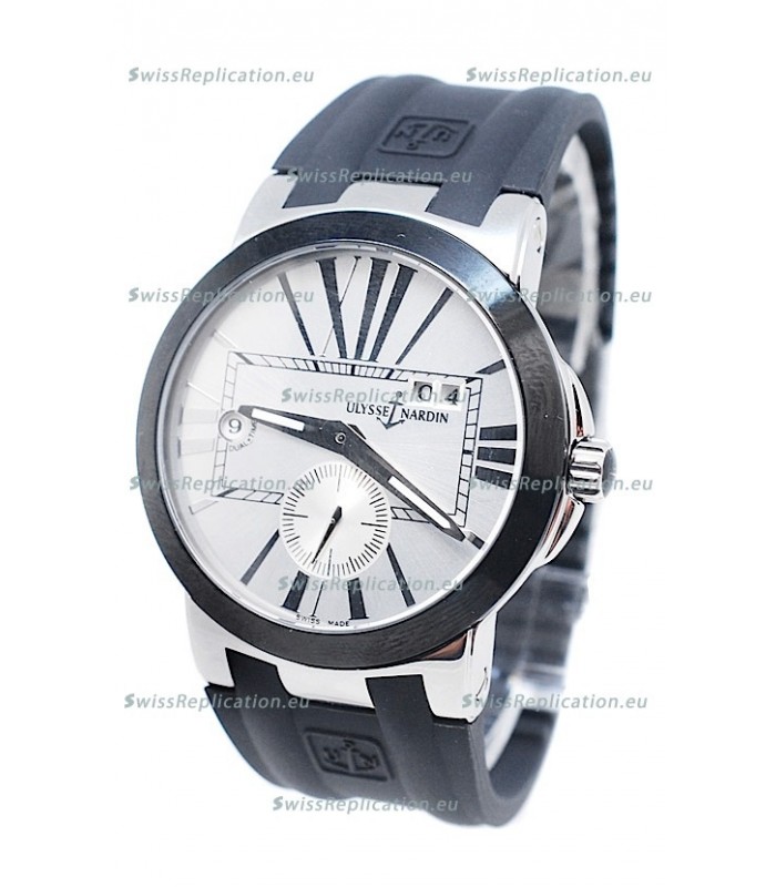 Ulysse Nardin Executive Dual Time Japanese Replica Watch in White Dial