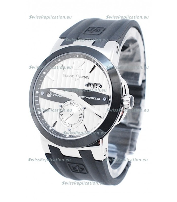 Ulysse Nardin Executive Dual Time Steel Black Watch