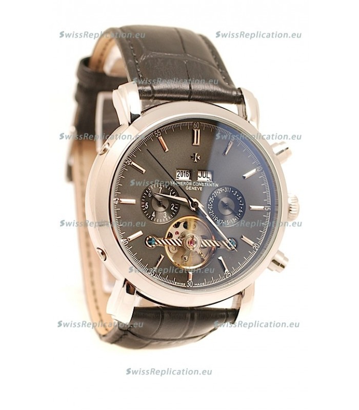 Vacheron Constantin Malte Tourbillon Japanese Replica Watch in Black Dial