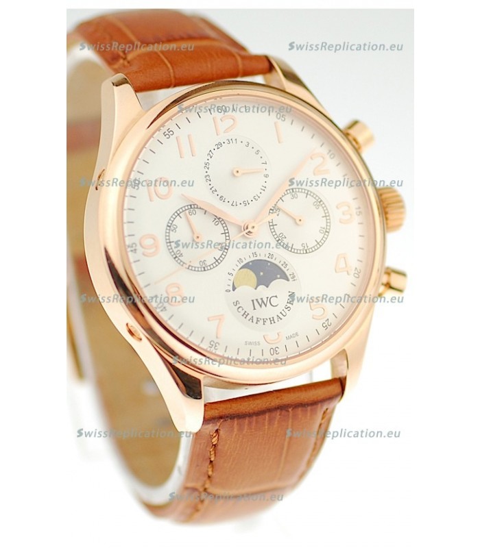 IWC Portuguese Perpetual Calander Swiss Rose Gold Watch