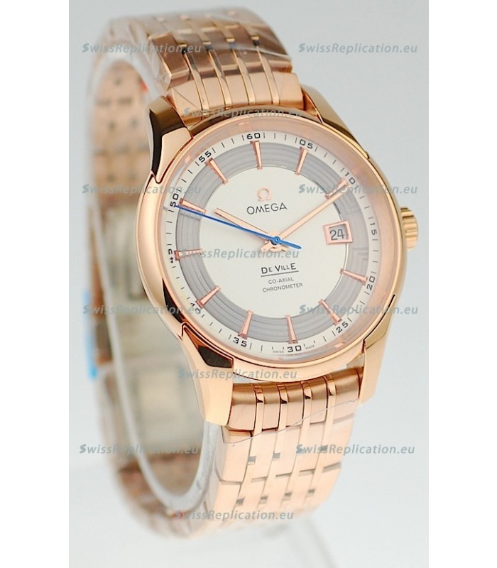 Omega Co Axial De Ville Hour Vision Swiss Replica Gold Watch