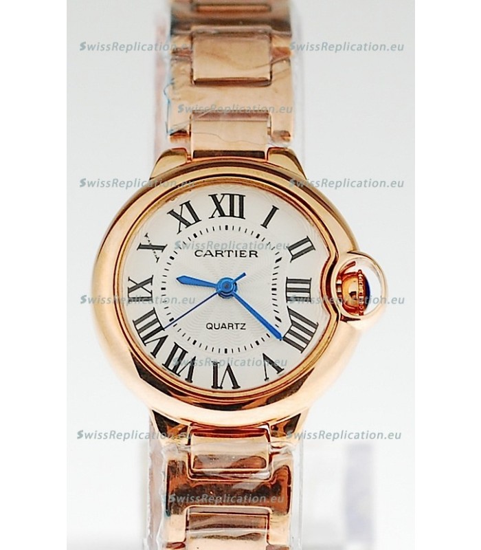 Ballon Bleu De Cartier Japanese Ladies Replica Pink Gold Watch