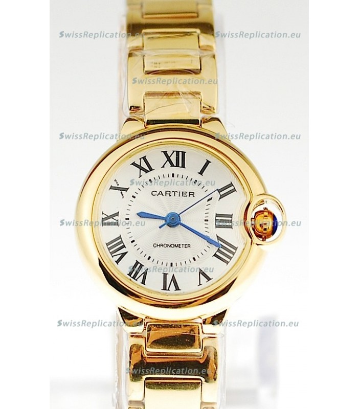 Ballon Bleu De Cartier Japanese Ladies Replica Yellow Gold Watch