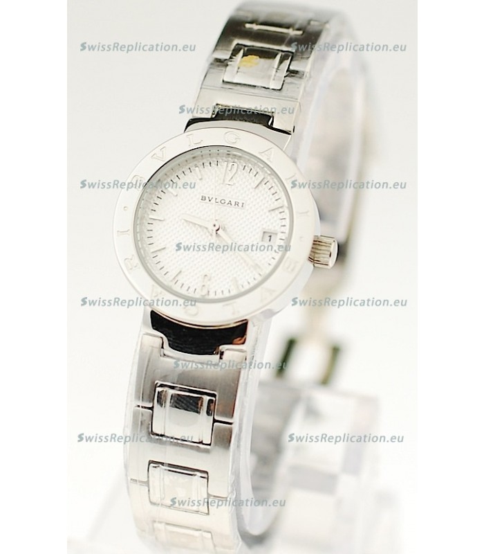 Bvlgari Quartz Japanese Steel Watch in Silver Dial
