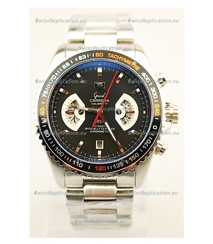Tag Heuer Grand Carrera RS2 Japanese Replica Watch in Black Dial