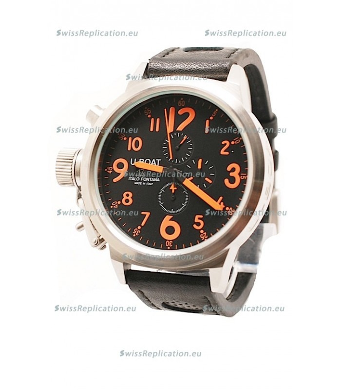 U-Boat Flightdeck Japanese Replica Watch in Orange Markers