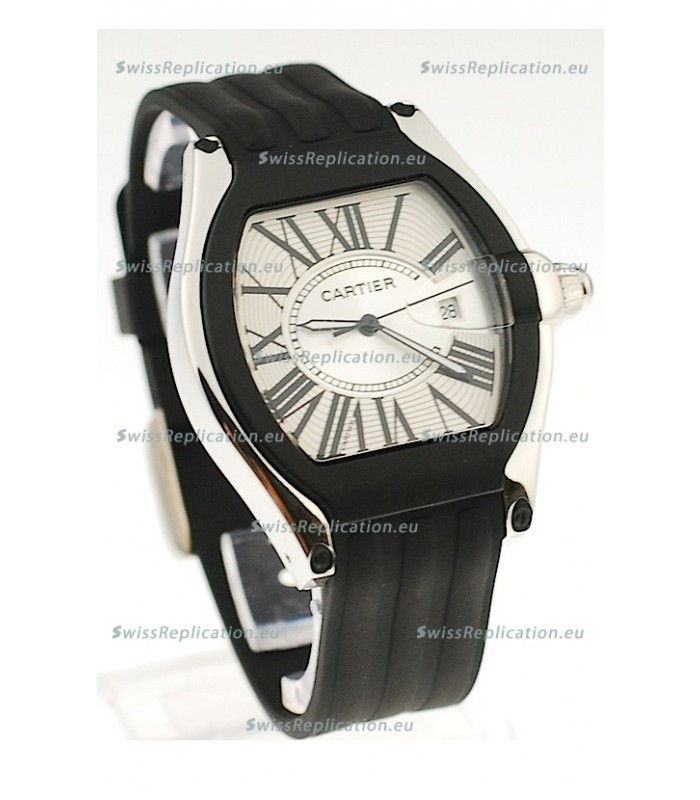 Cartier Roadster Japanese Replica Watch in White Dial