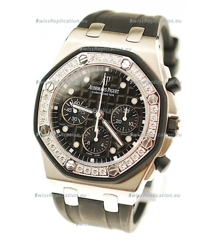 Audemars Piguet Royal Oak Offshore Alinghi Limited Edition Swiss Replica Watch in Diamond Bezel