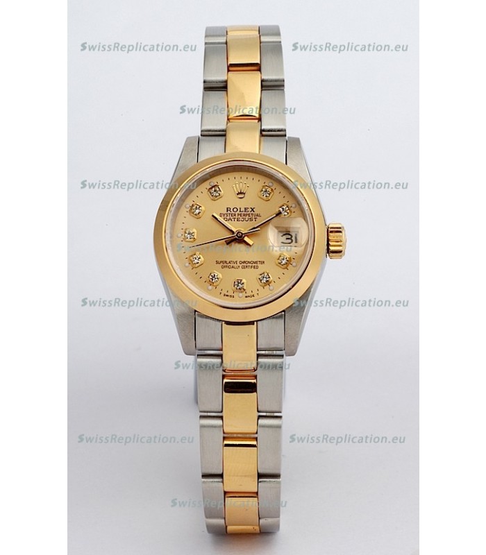 Rolex DateJust Two Tone Lady's Replica Watch