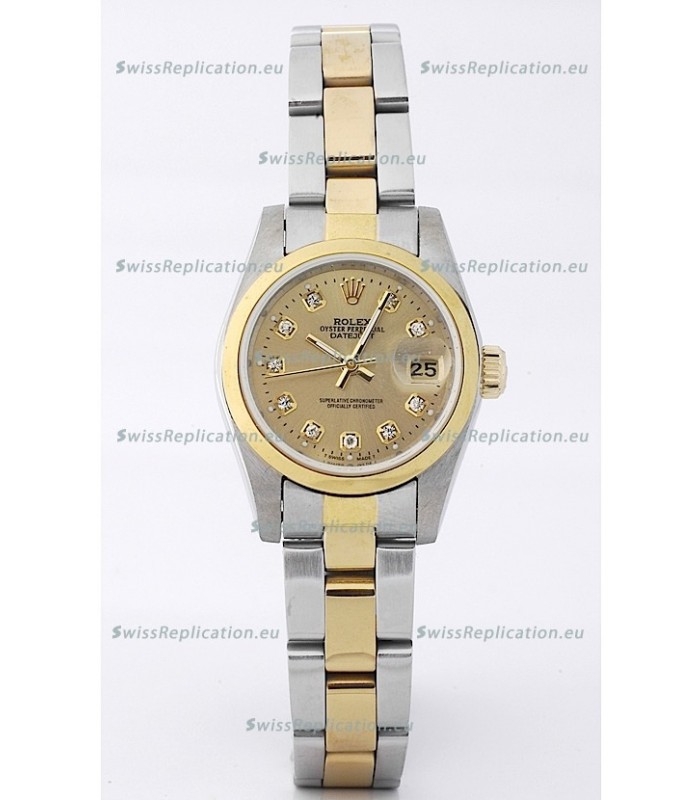 Rolex DateJust Two Tone Lady's Replica Watch