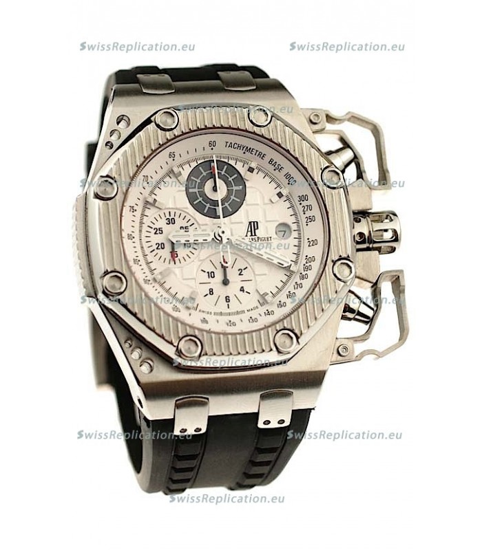 Audemars Piguet Royal Oak Offshore Survivor Swiss Chronograph Watch in White Dial