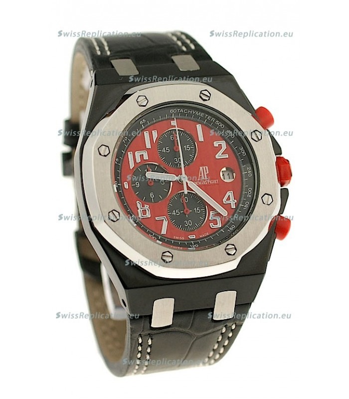 Audemars Piguet Royal Oak Offshore Limited Edition SingaporeGP 2008 Japanese PVD Watch in Red Dial