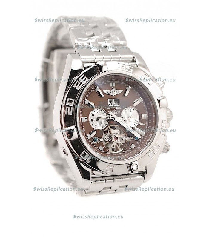 Breitling Chronograph Chronometre Replica Watch in Brown Dial