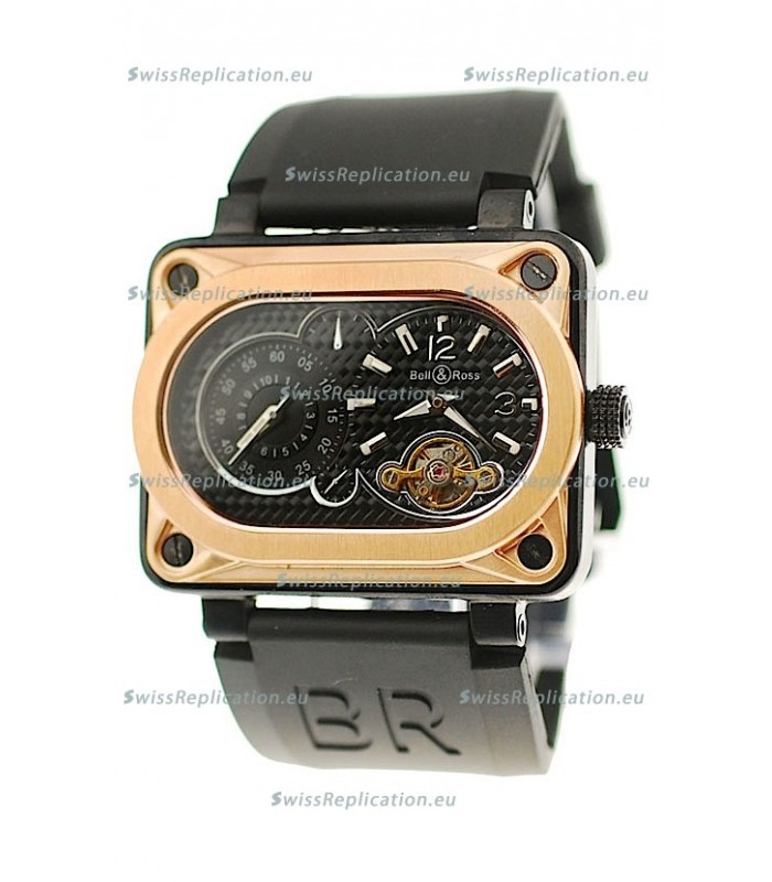 Bell and Ross BR Minuteur Tourbillon Japanese Replica Gold Watch