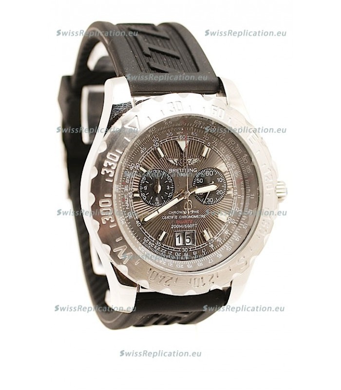 Breitling Chronograph Chronometre Replica Watch in Grey Dial