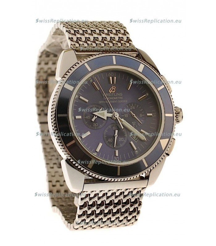 Breitling Chronometre Japanese Replica Watch in Blue Dial