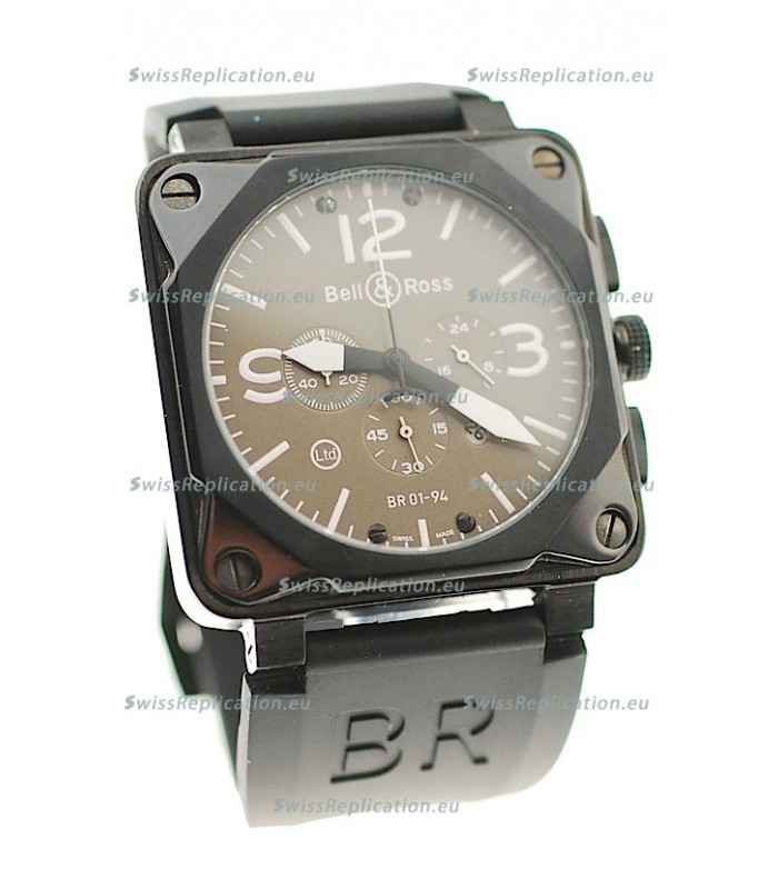 Bell and Ross BR01-94 Edition Japanese PVD Watch in Grey Dial