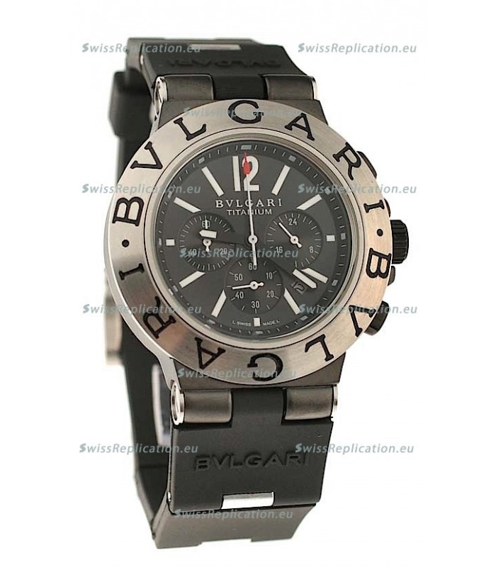 Bvlgari Scuba Swiss Body Japanese Steel Watch in Black Dial