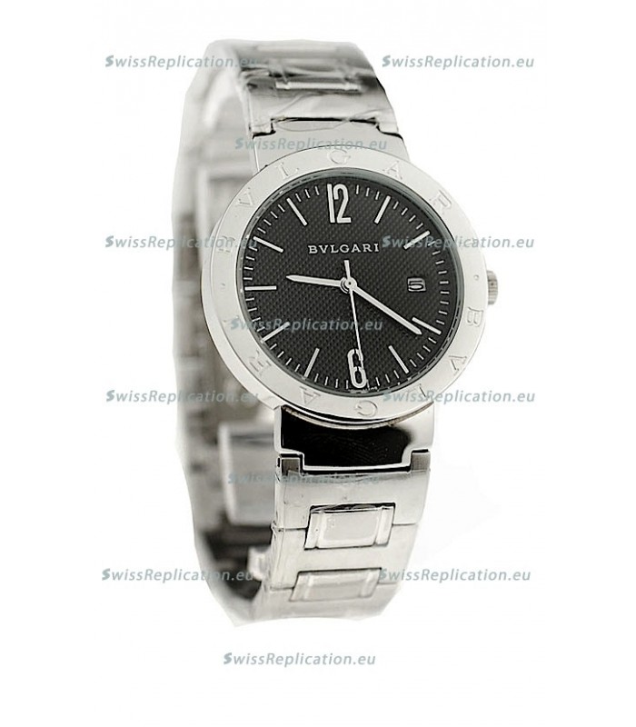 Bvlgari Quartz Japanese Watch in Black Dial