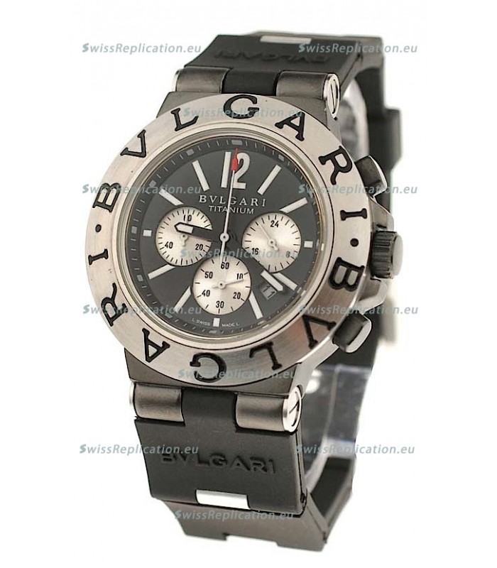 Bvlgari Scuba Swiss Body Japanese Steel Watch in Steel Bezel