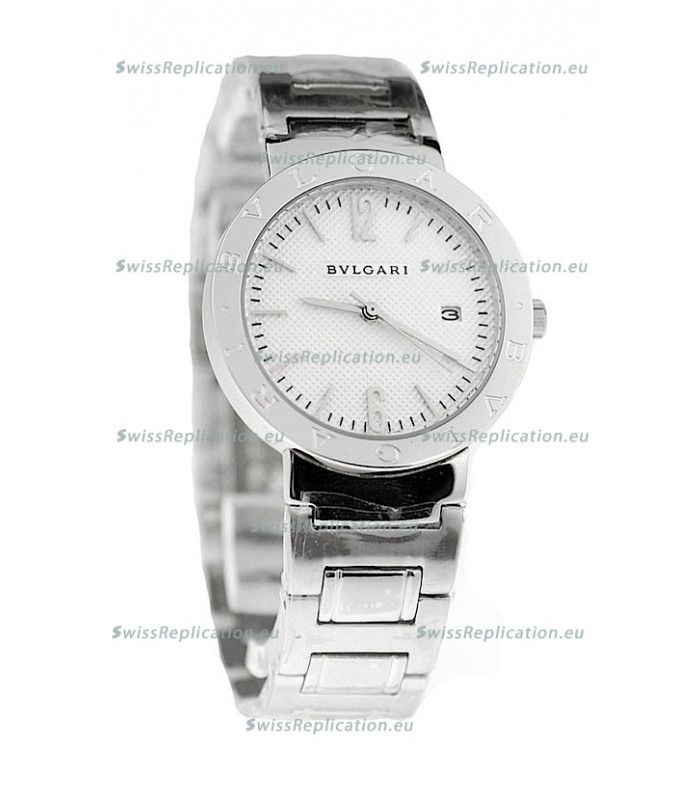 Bvlgari Quartz Japanese Watch in Silver Dial