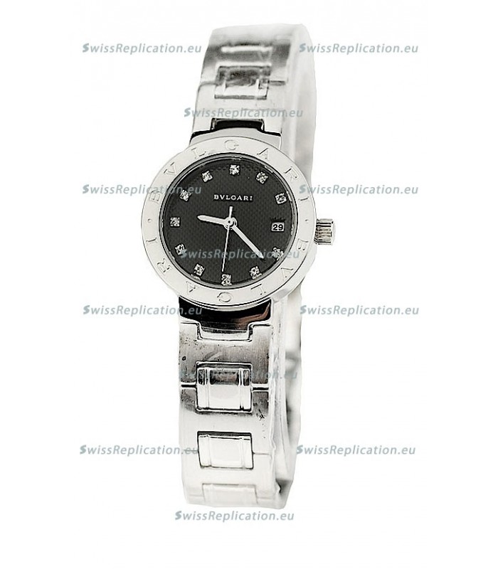 Bvlgari Quartz Japanese Watch in Black Dial
