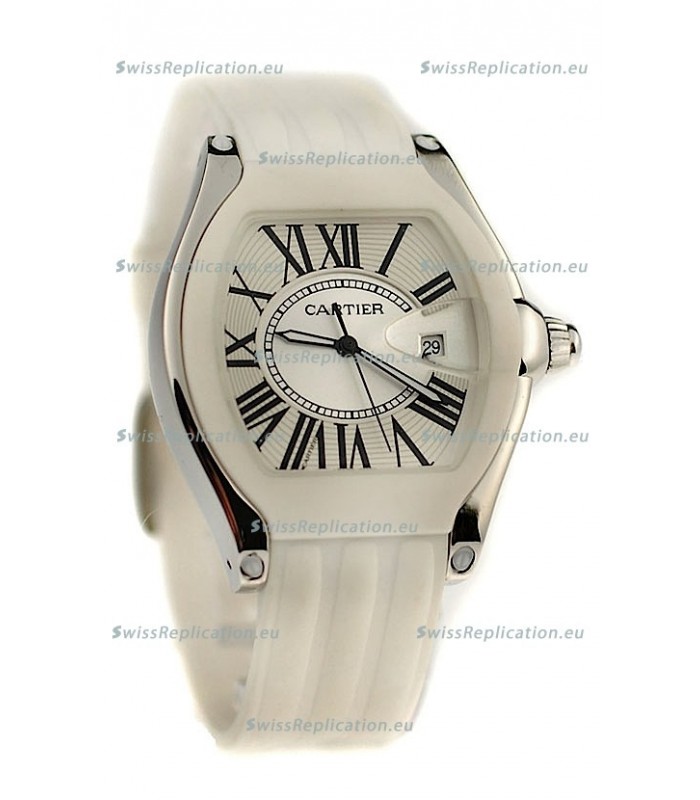 Cartier Roadster Japanese Replica Watch in White