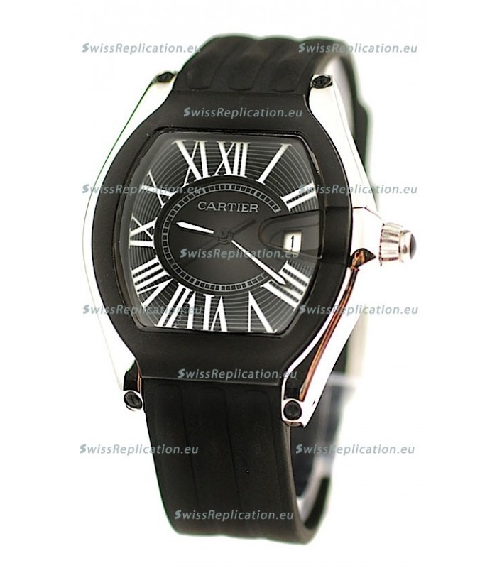 Cartier Roadster Japanese Replica Watch in Black
