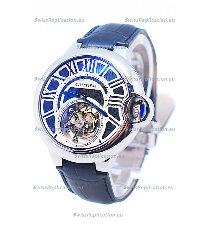Cartier Ballon de Bleu Flying Tourbillon Swiss Silver Watch
