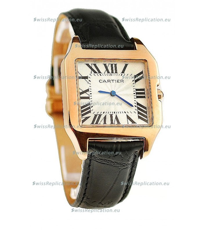 Cartier Santos 100 Ladies Japanese Replica Gold Watch