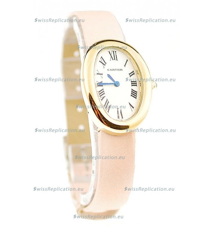 Cartier Baignoire Ladies Japanese Replica Gold Watch