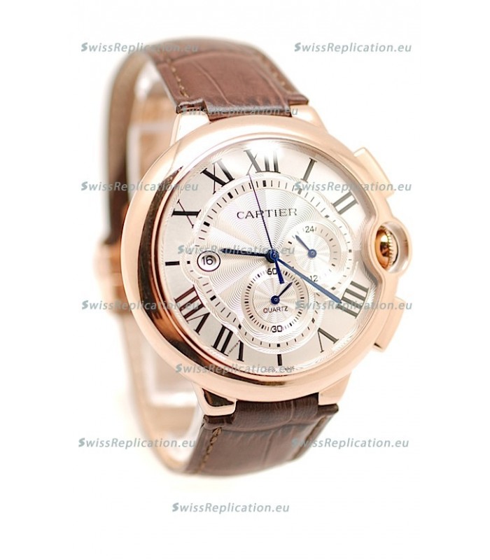 Ballon Blue De Cartier Swiss Replica Gold Watch